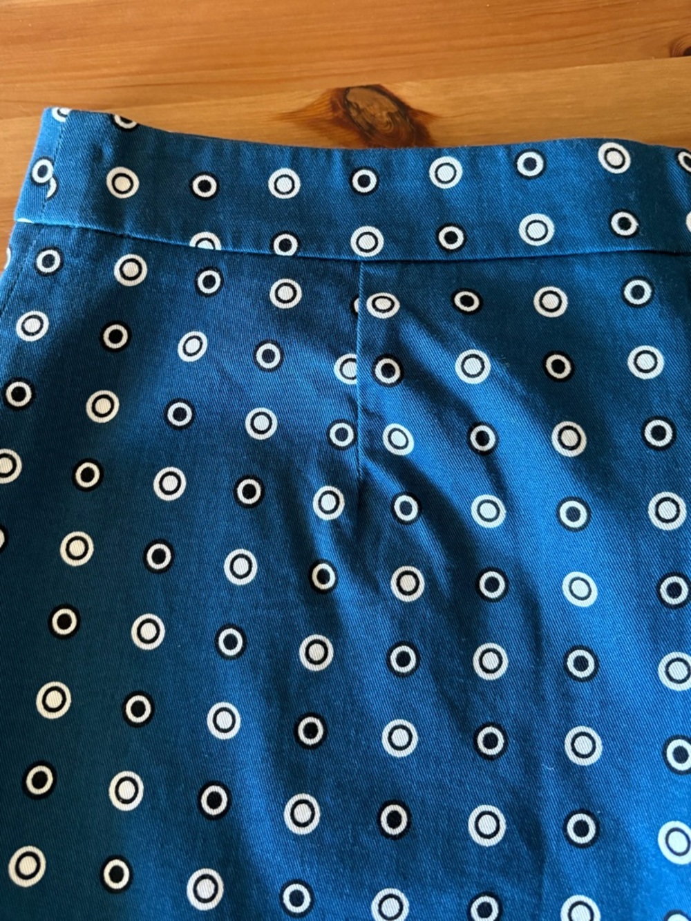 J.Crew No. 2 Pencil Skirt Dark Teal White Dot Print Size 10 - Picture 7 of 14